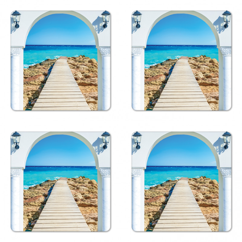 Sea with a Quay Coast Coaster Set Of Four