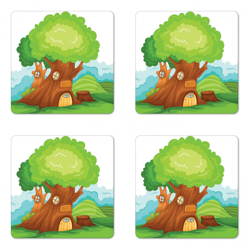 Cartoon Fantasy Home Coaster Set Of Four