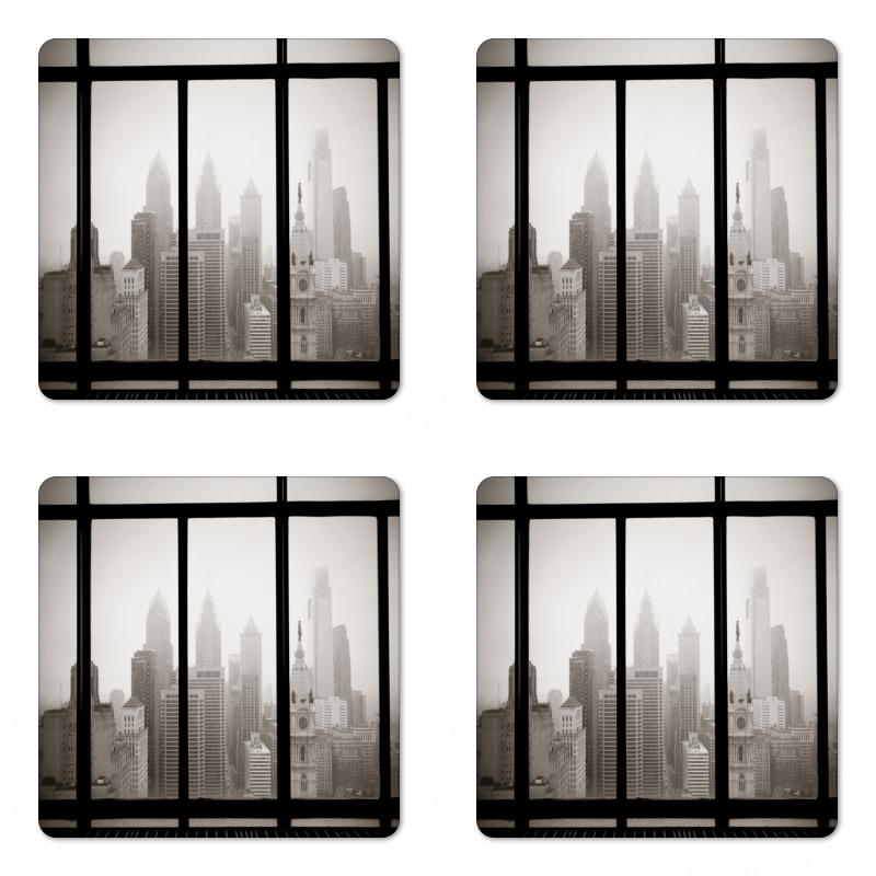 Philadelphia City Roof Coaster Set Of Four