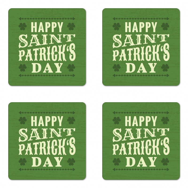 Happy Saint Patrick's Art Coaster Set Of Four