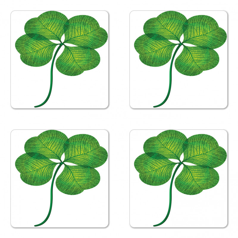 Detailed 4 Leaf Shamrock Coaster Set Of Four