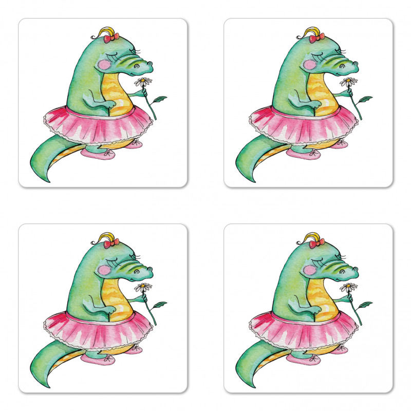 Watercolor Style Female Coaster Set Of Four