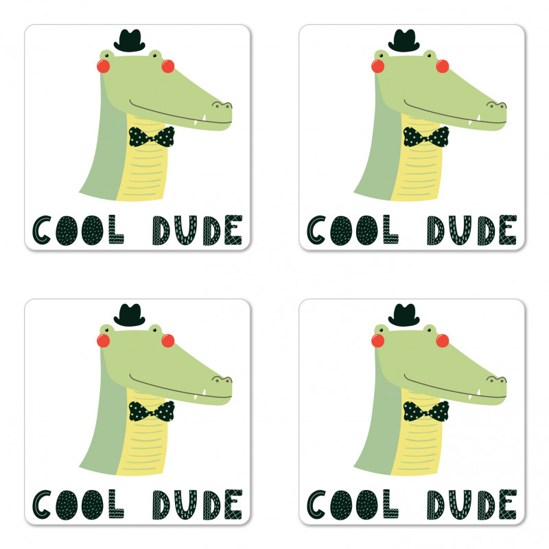 Cool Dude Funny Character Coaster Set Of Four