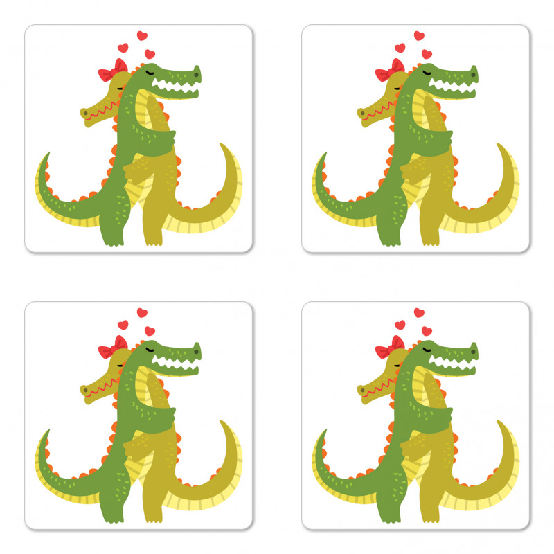 Romantic Couple Hugging Coaster Set Of Four