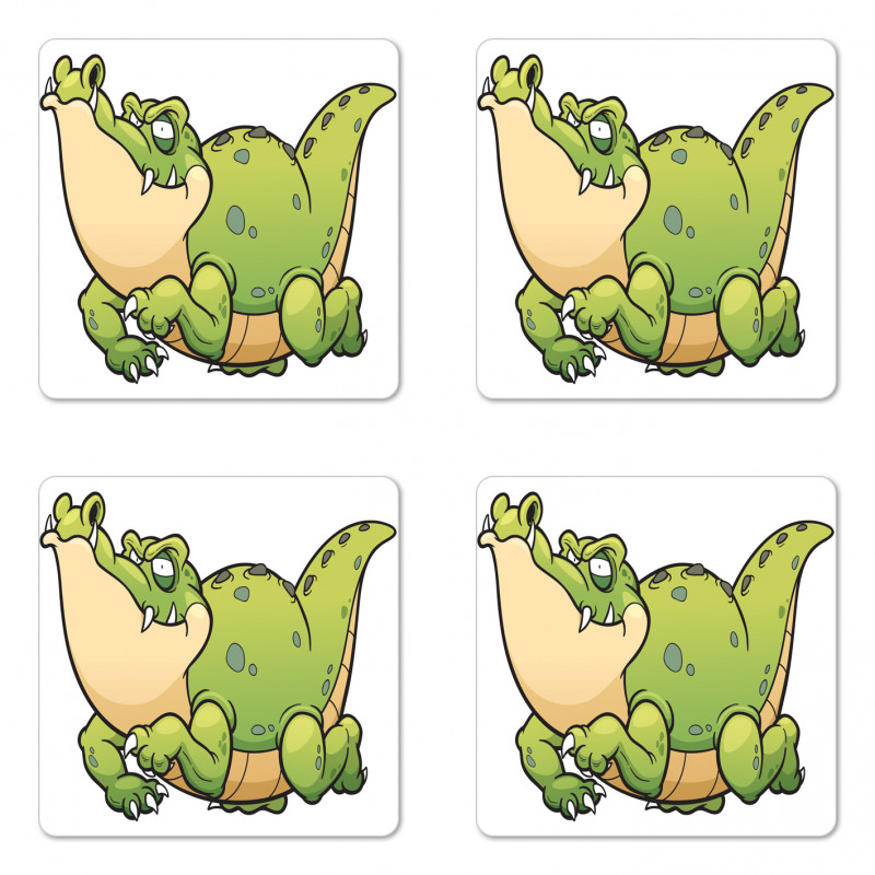 Beefy Alligator Pattern Coaster Set Of Four