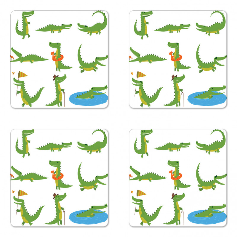 Happy Cartoon Characters Coaster Set Of Four