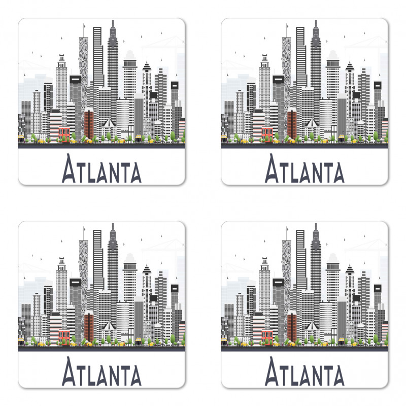 Atlanta City Architecture Coaster Set Of Four