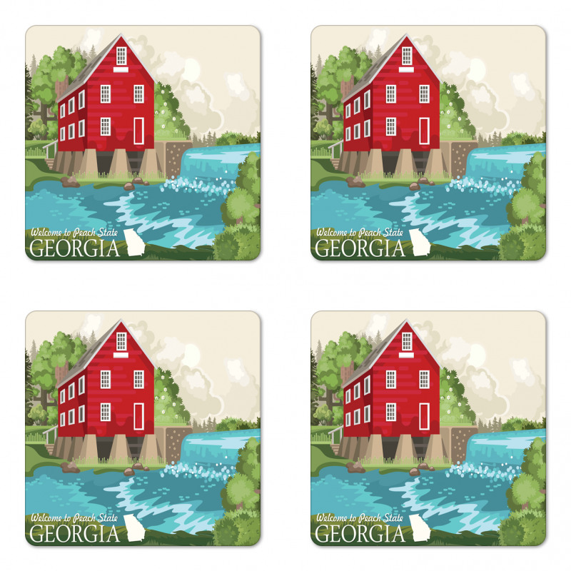 House in the Nature Coaster Set Of Four