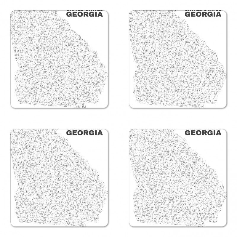 Typography and Dotted Map Coaster Set Of Four