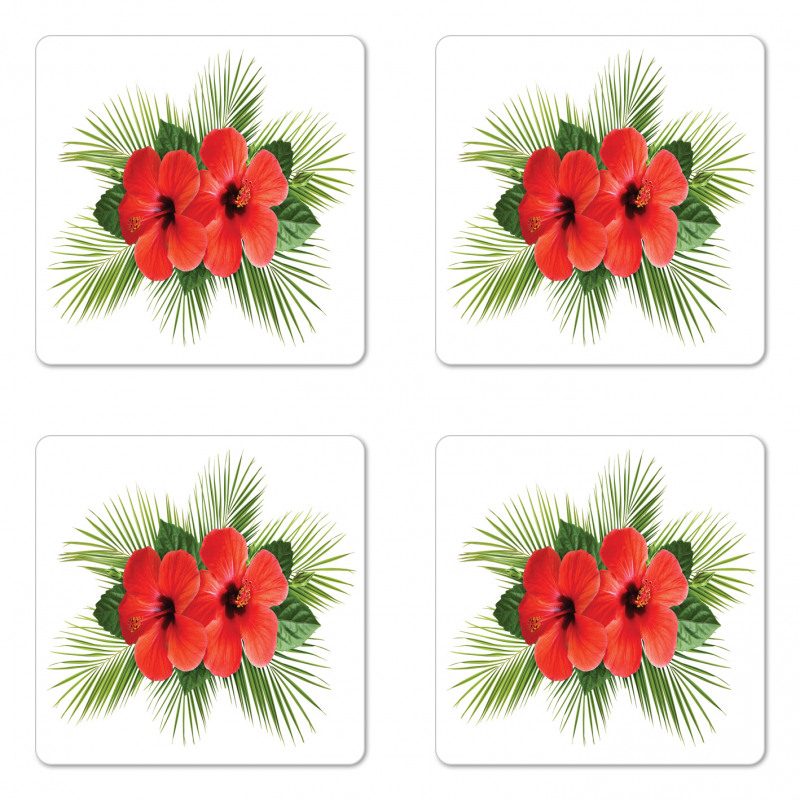 Simple Petal Arrangement Coaster Set Of Four