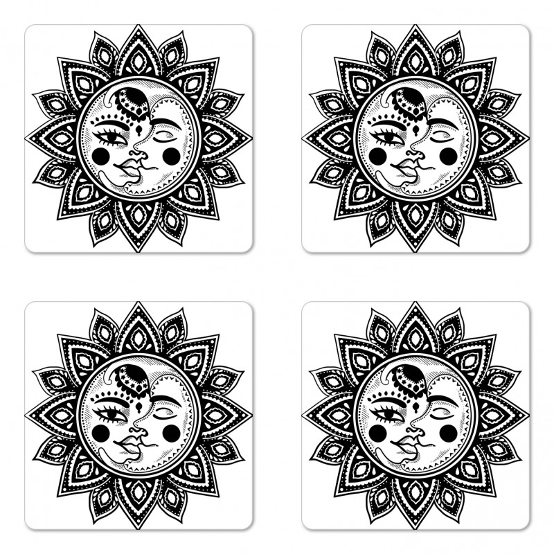 Astronomy Sun and Moon Coaster Set Of Four