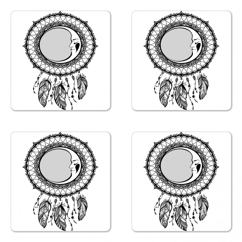 Crescent Dreamcatcher Coaster Set Of Four