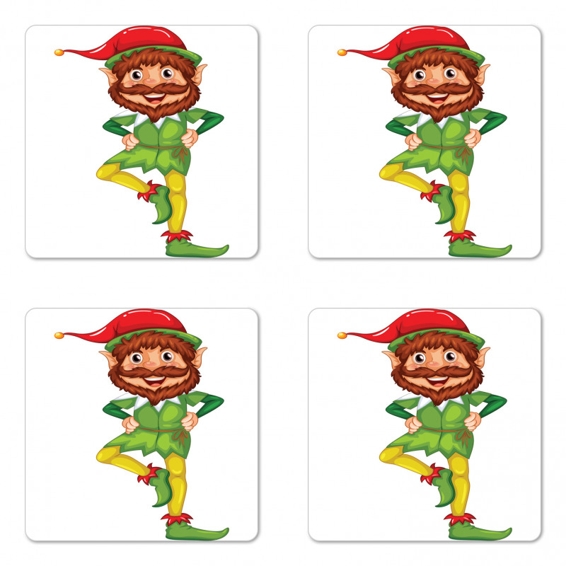 Little Man Standing on Foot Coaster Set Of Four