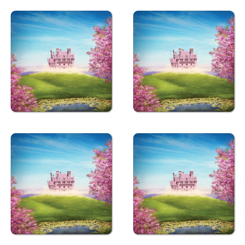 Fairy Castle Cheery Blooms Coaster Set Of Four