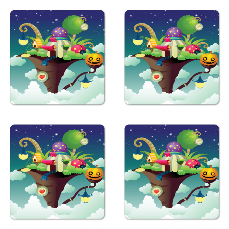 Magic Nest Tent Pumpkin Coaster Set Of Four