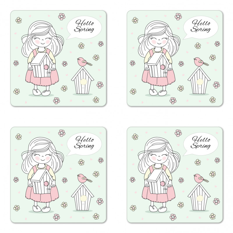 Spring Welcoming Coaster Set Of Four