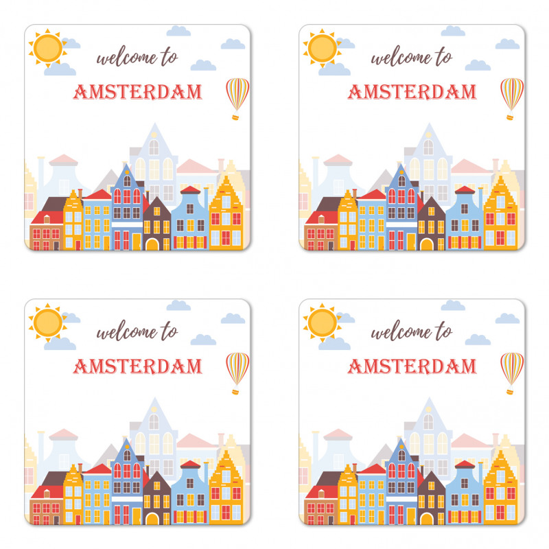 Welcoming Sunny Urban Coaster Set Of Four