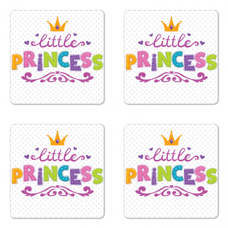 Little Princess Words Coaster Set Of Four