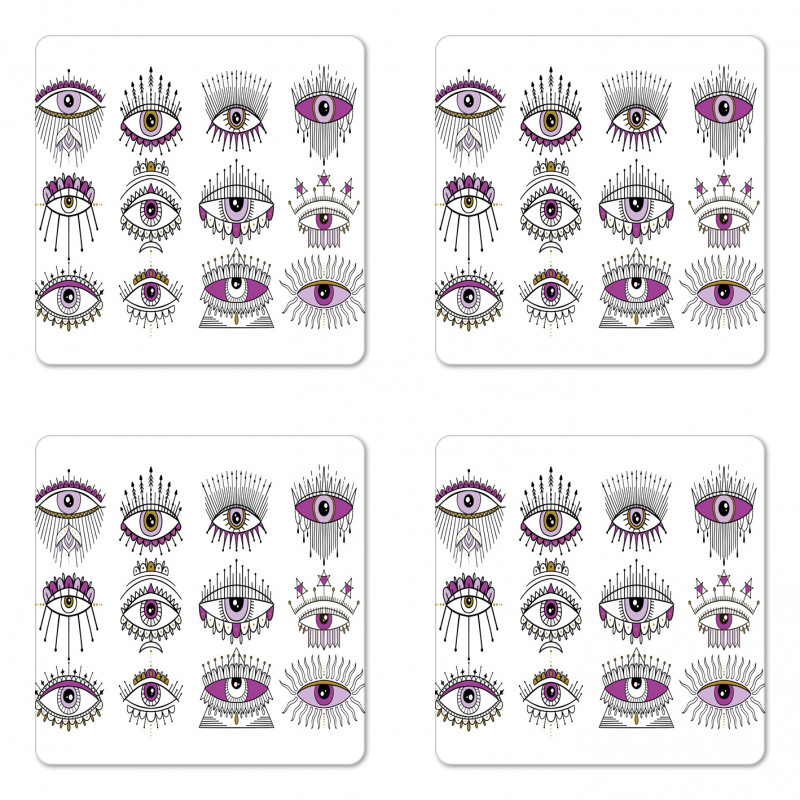 Evil Seeing Eye Sign Coaster Set Of Four