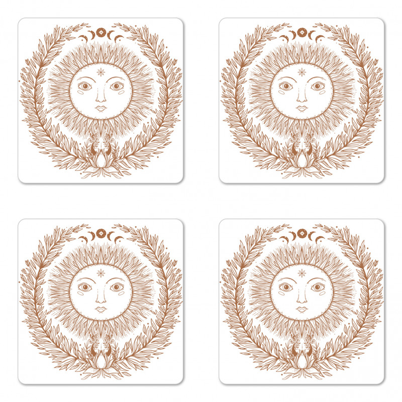 Mystic Sun with Branches Coaster Set Of Four