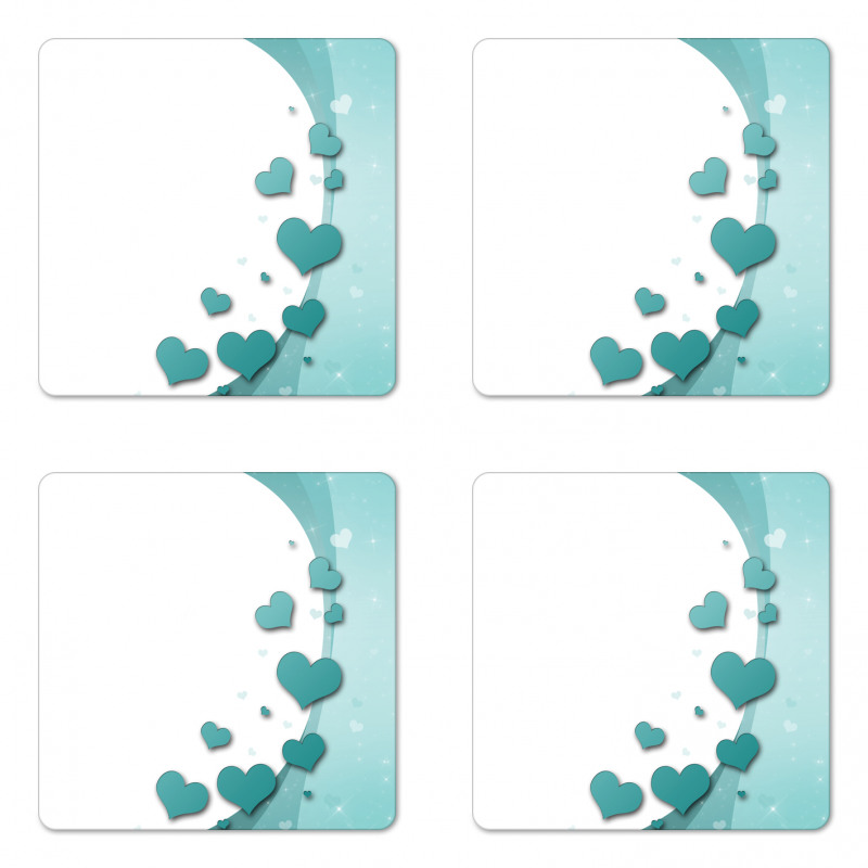 Hearts Valentines Coaster Set Of Four