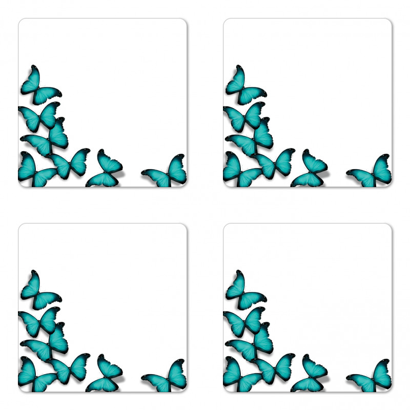 Sunny Butterflies Morphs Coaster Set Of Four