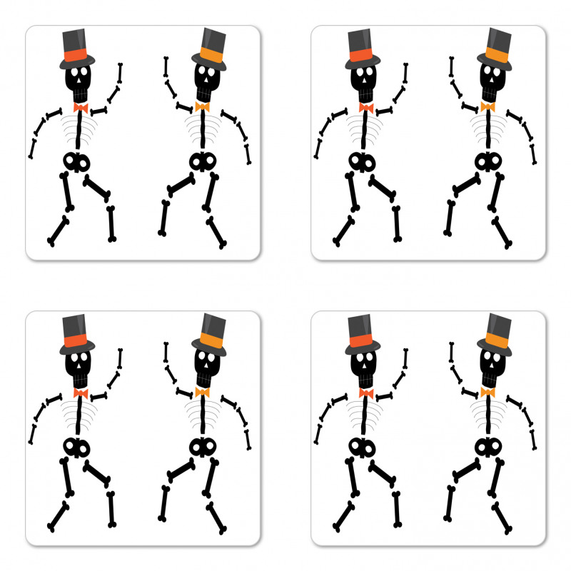 Halloween Fun Hat Coaster Set Of Four