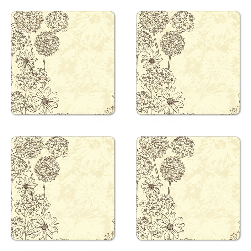 Blooming Retro Coaster Set Of Four