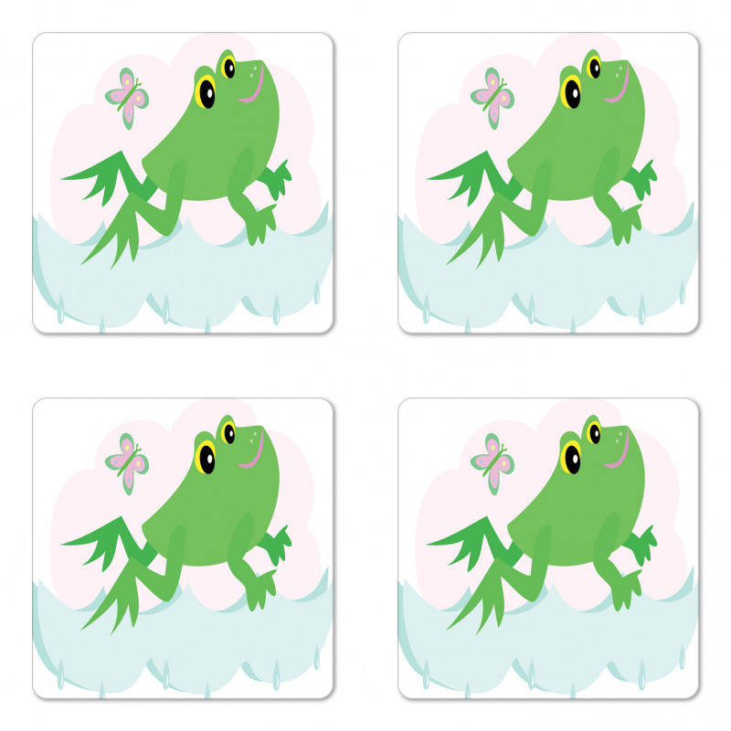 Nursery Jumping Animal Coaster Set Of Four