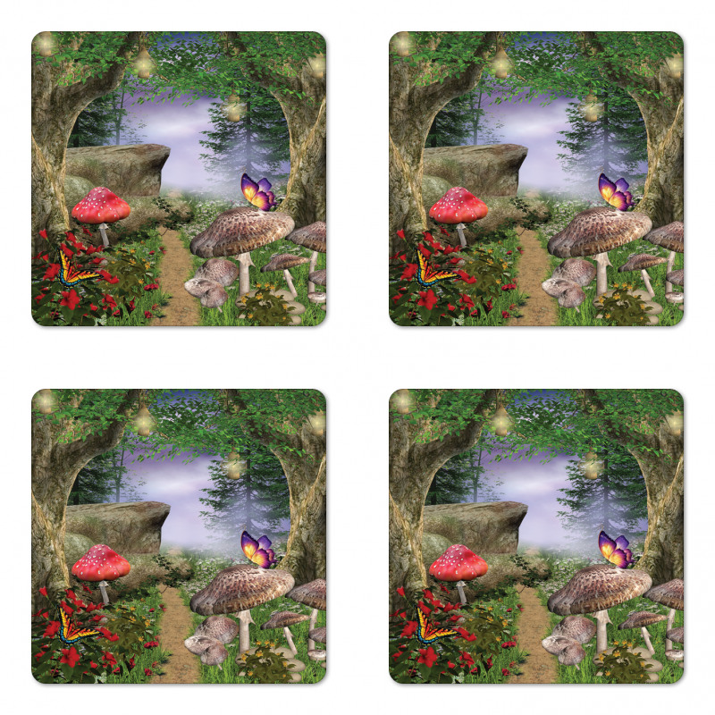 Butterflies Fairytale Coaster Set Of Four