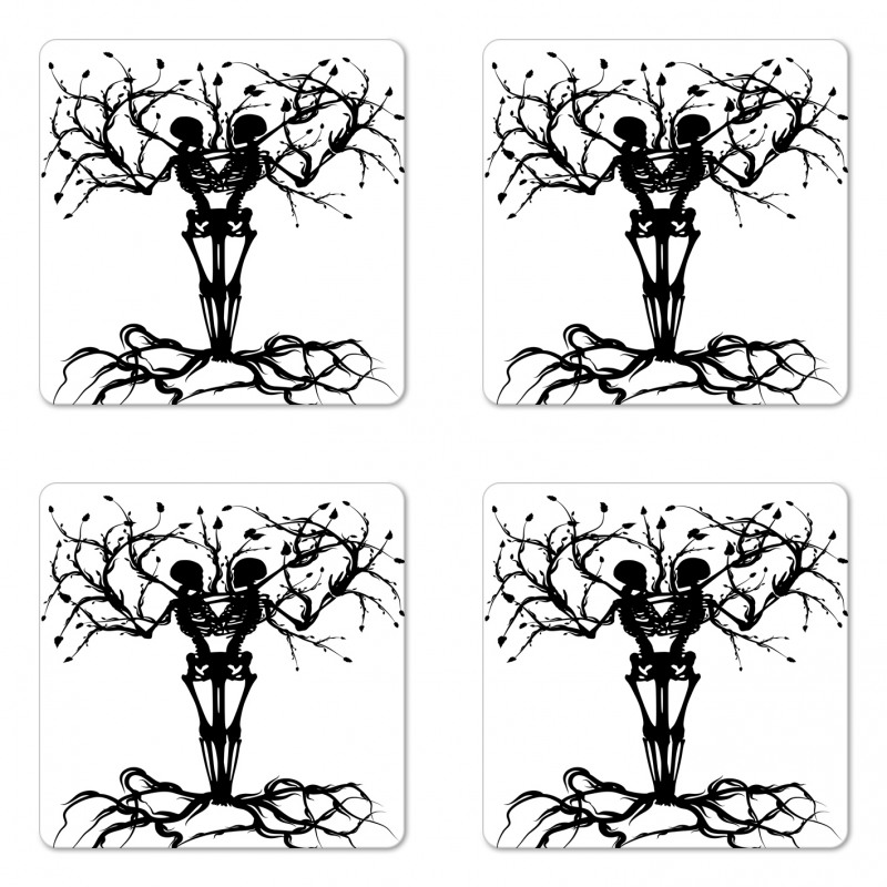 Bone Tree Gothic Coaster Set Of Four