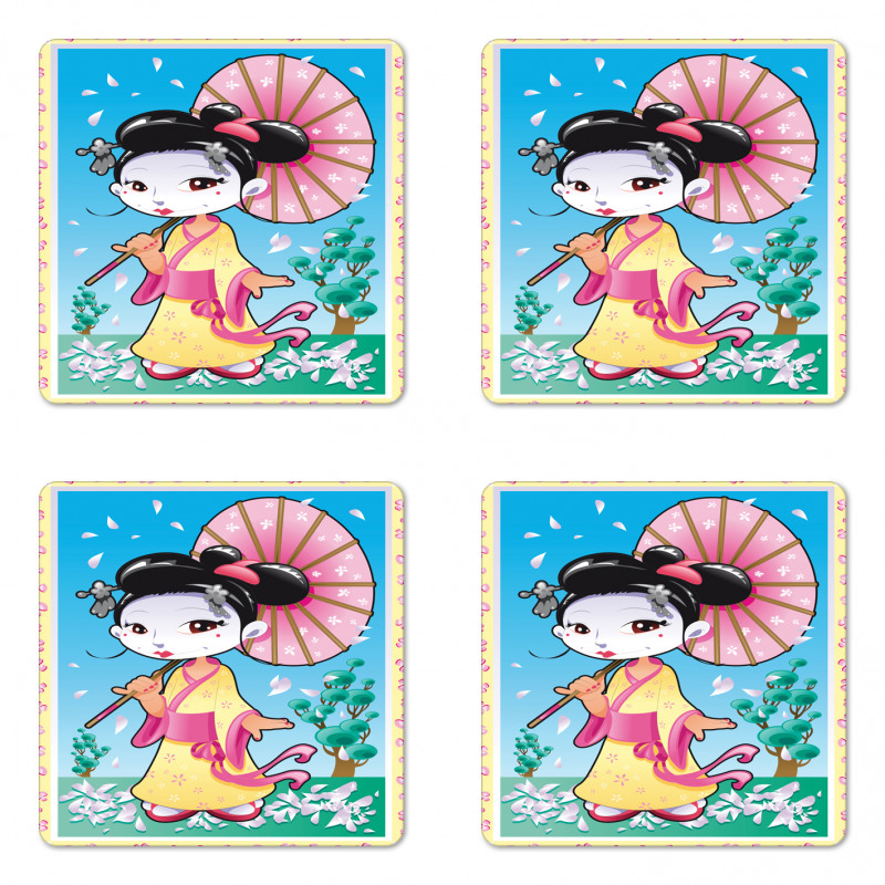 Geisha Coaster Set Of Four