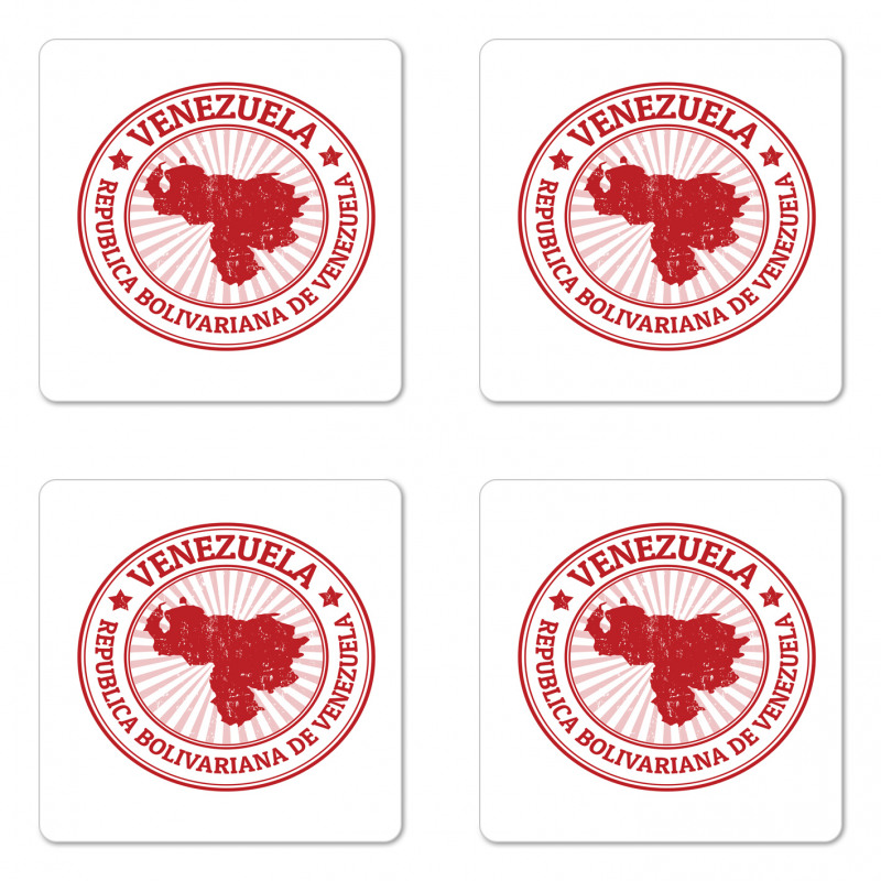 Republica Bolivariana Coaster Set Of Four