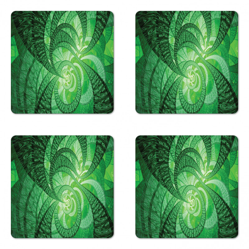 Abstract Swirling Spirals Coaster Set Of Four