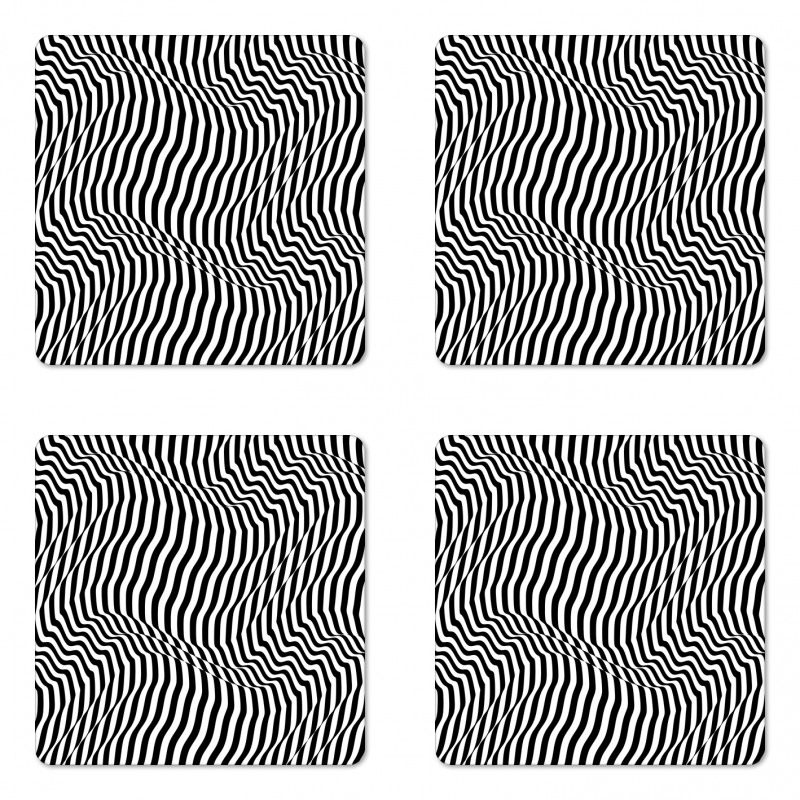 Illusive Stripes Coaster Set Of Four