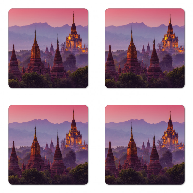 Ancient Building in Bagan Coaster Set Of Four