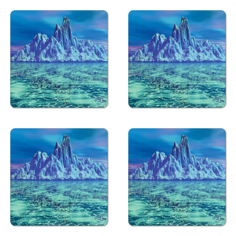 Arctic Landscape Scene Coaster Set Of Four