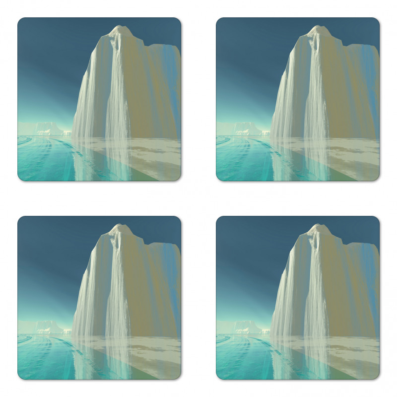 Graphic Frigid by the Sea Coaster Set Of Four