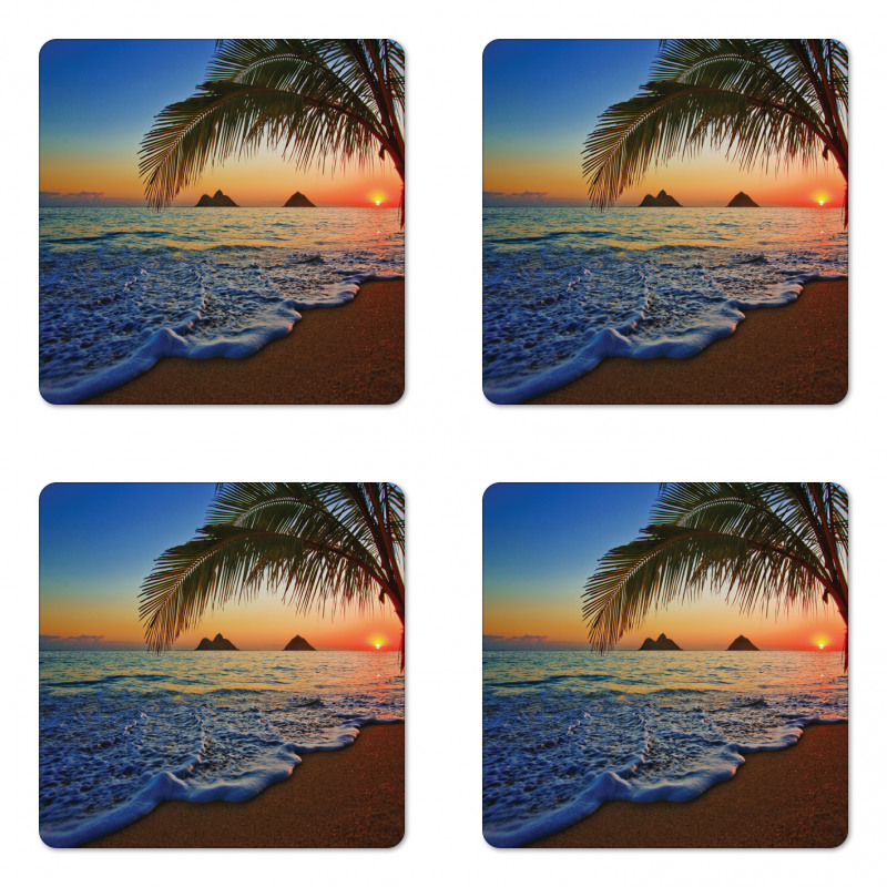 Sunrise Lanikai Beach Coaster Set Of Four