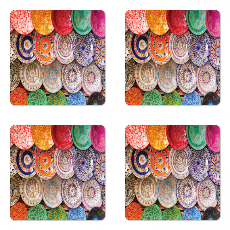 Traditional Colorful Coaster Set Of Four