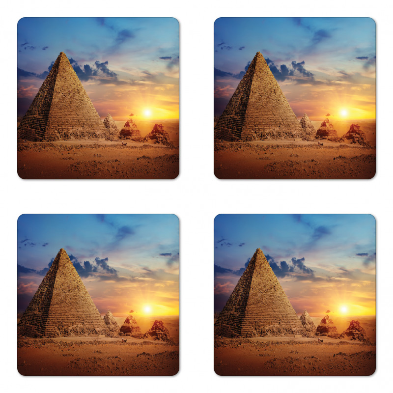 Desert and Pyramids Dusk Coaster Set Of Four