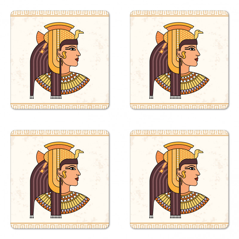 Ancient Woman Character Coaster Set Of Four