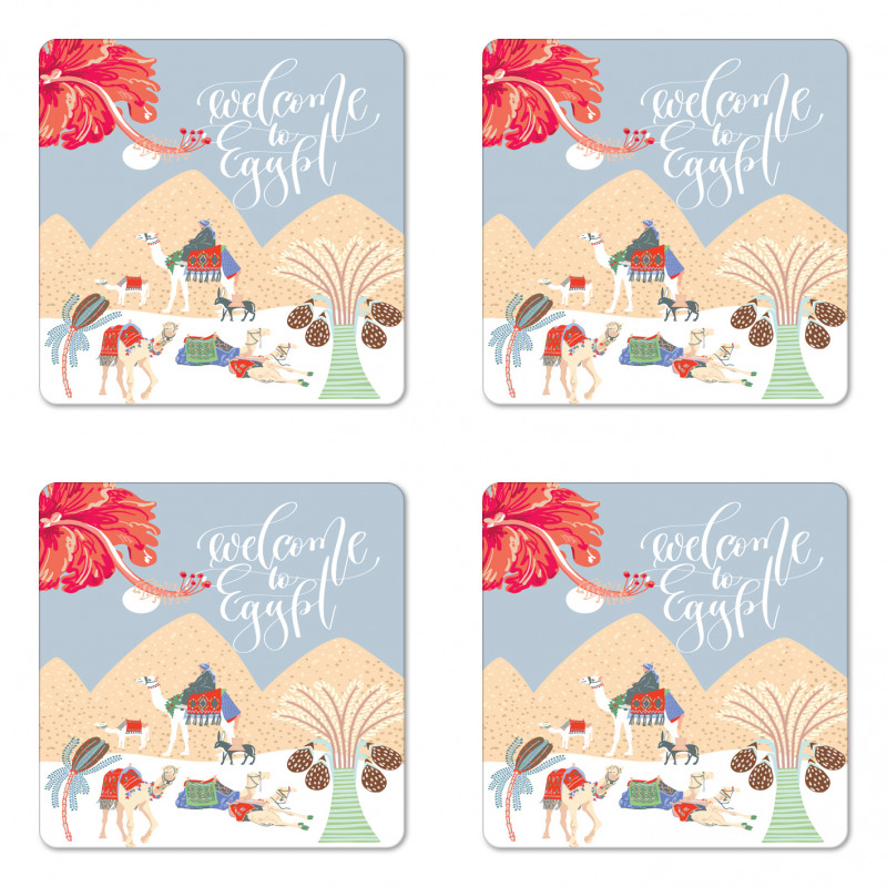 Colorful Camels Coaster Set Of Four