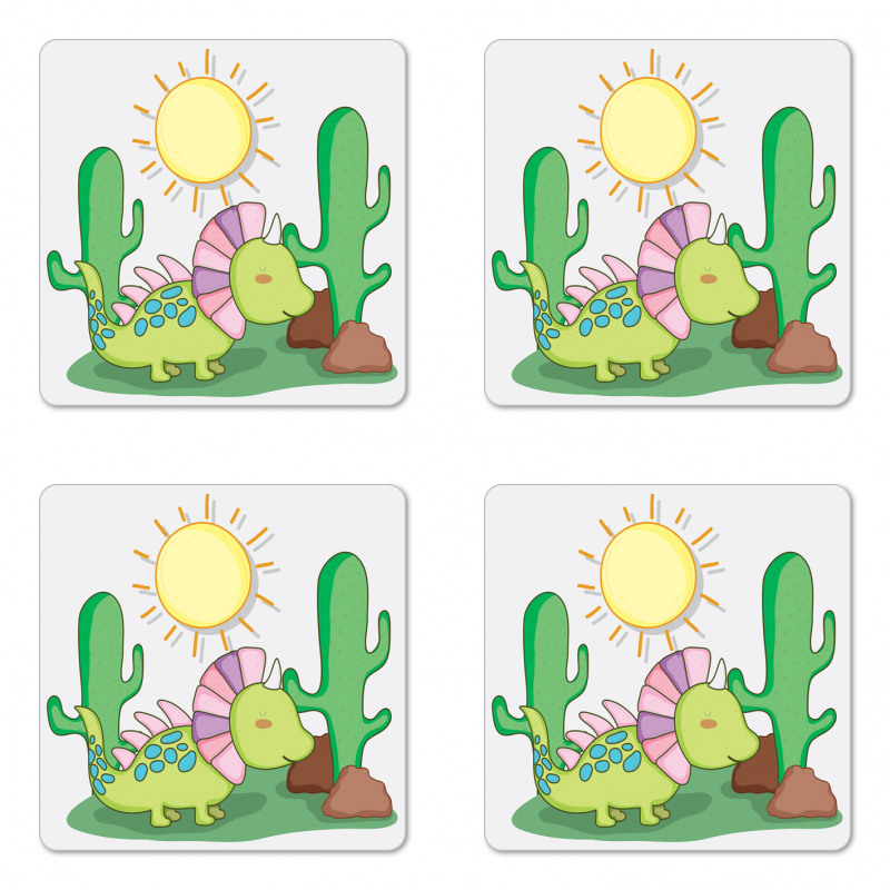 Styracosaurus Doodle Coaster Set Of Four