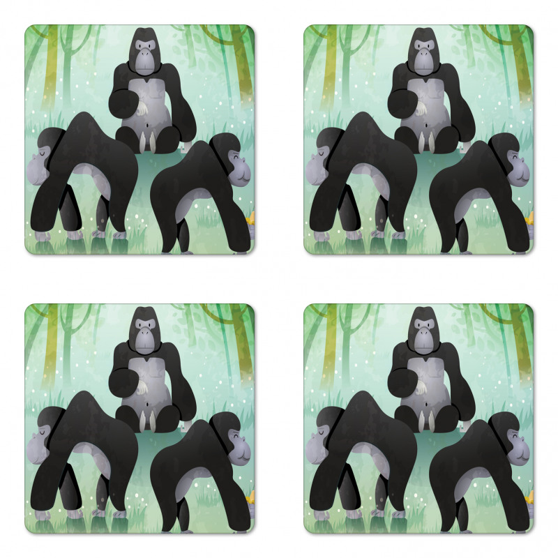 Chunky Woodland Creatures Coaster Set Of Four