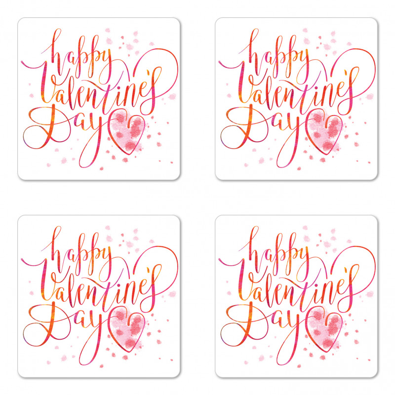 Warm Calligraphy Coaster Set Of Four