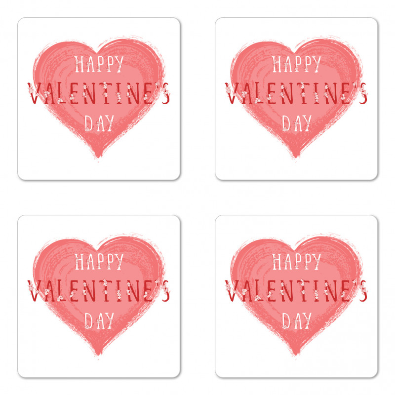 Floral Love Words Coaster Set Of Four