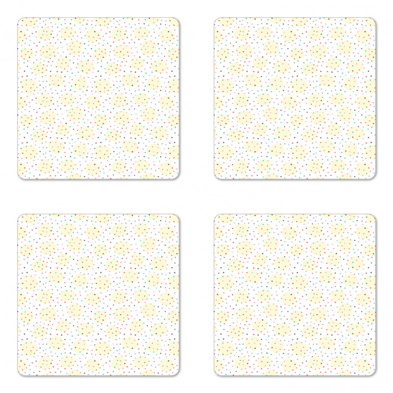 Colorful Random Spots Coaster Set Of Four