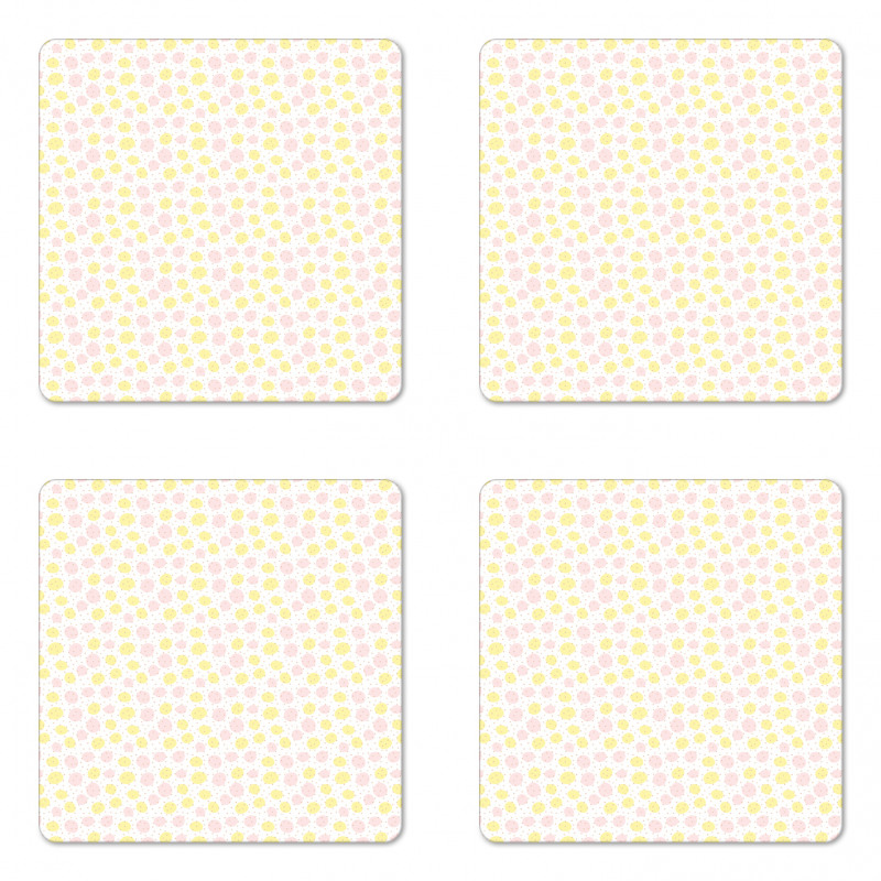 Pastel Tone Blots Coaster Set Of Four