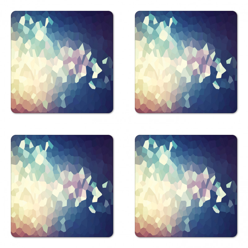 Polygonal Pixel Art Graphic Coaster Set Of Four